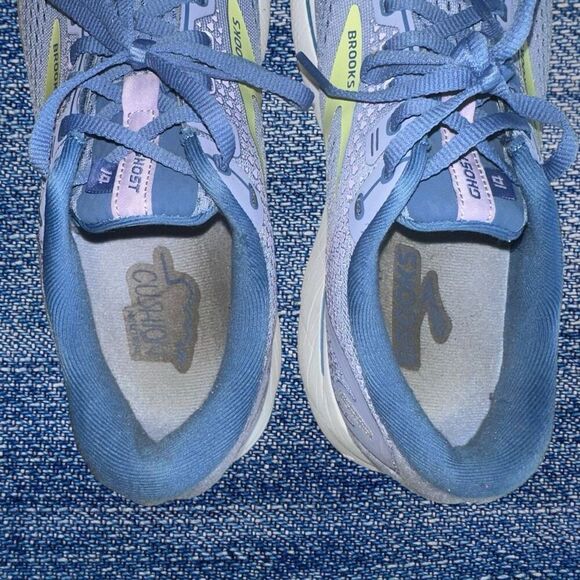 Brooks Ghost 14 Women’s Size 11B Shoes Purple/Dutch/Lime Running Sneakers - Picture 7 of 10